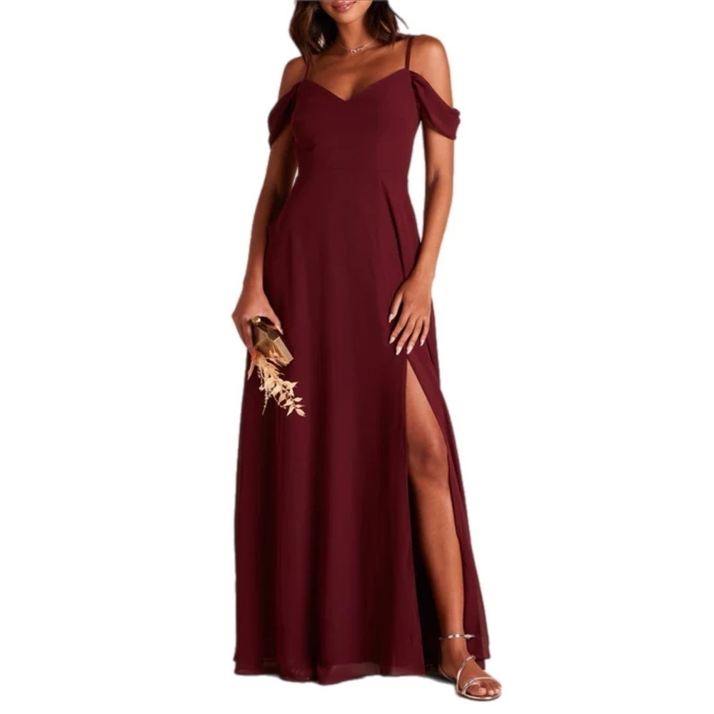 Birdy Grey Devin Convertible Dress Size Large in Cabernet Bridesmaid Formal